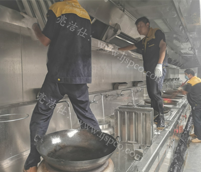 深圳布吉部隊食堂油煙機清洗現(xiàn)場勘察(圖1)